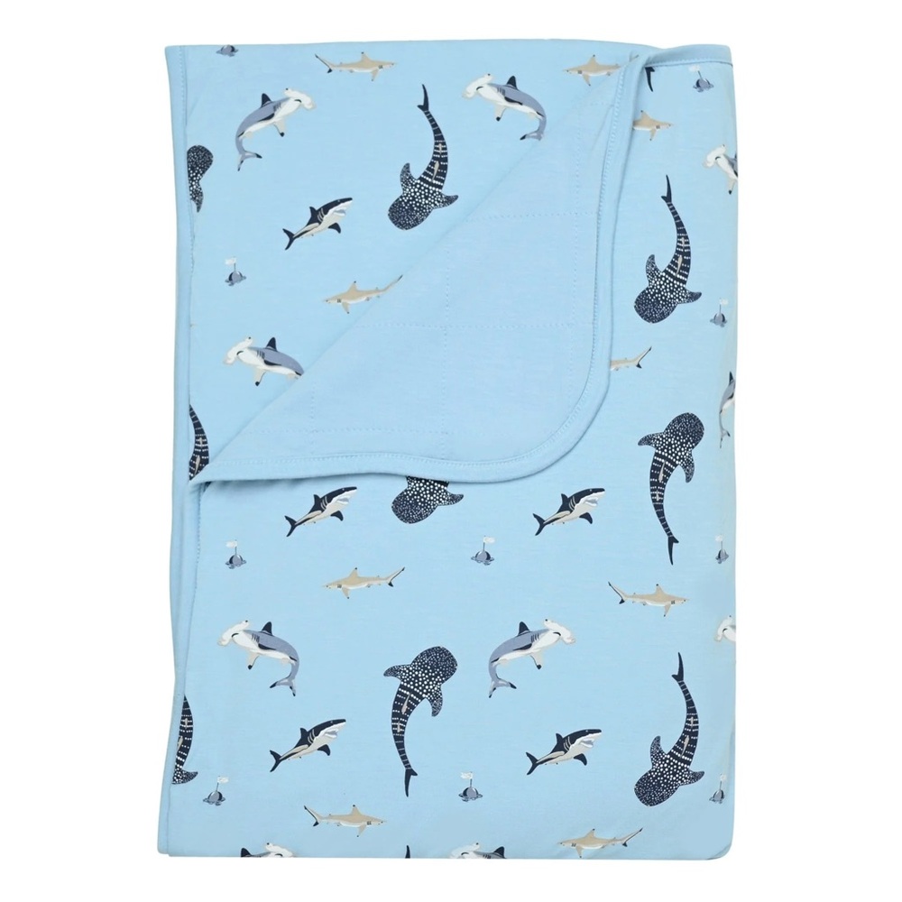 NIB Kyte Stream Shark Toddler Blanket